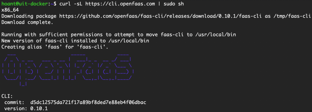 Install OpenFaaS CLI via curl